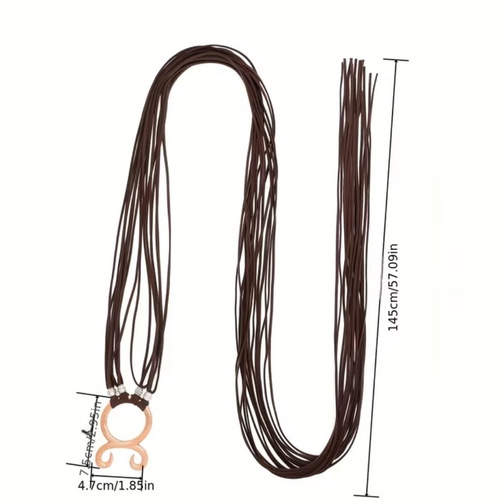 Chic Brown Belt with Copper Detailing - Picture 2 of 3